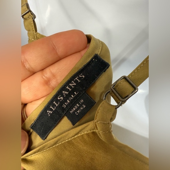 All Saints Green Tierny Coni Slip Dress Size Small - Picture 6 of 7